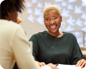 businesswoman smiling