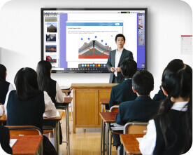 teacher using ActivPanel in the classroom. 