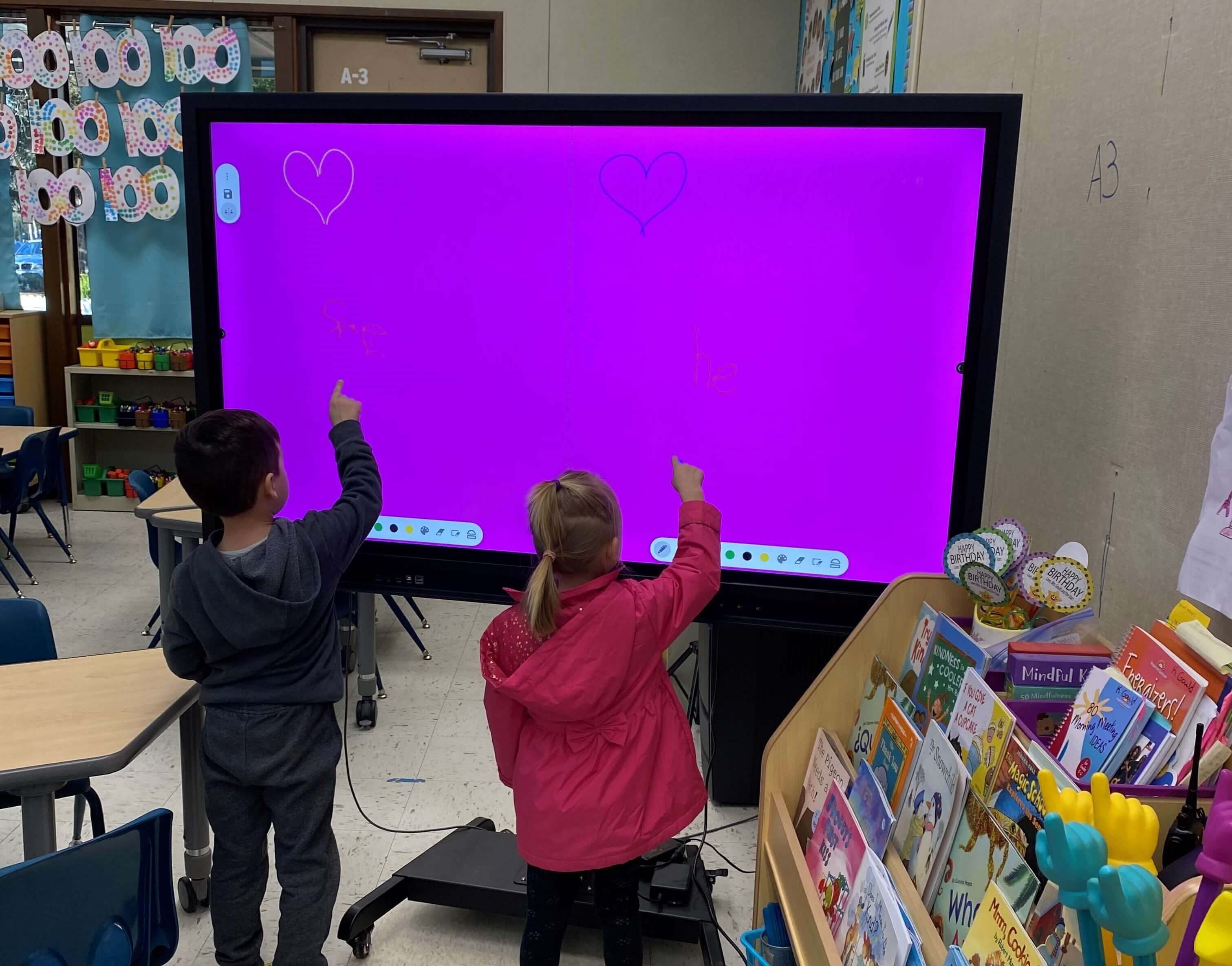 Students using ActivPanel