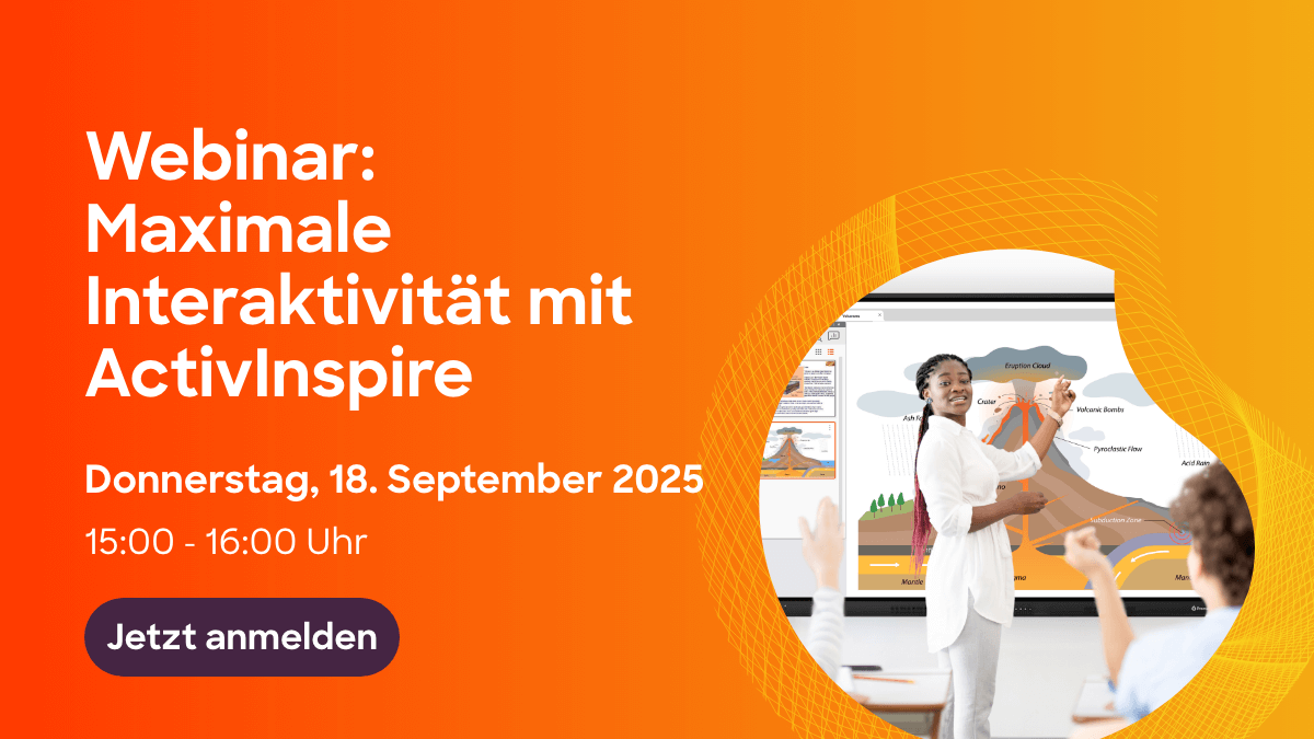 Webinar ActivInspire, oranger Hintergrund am 18.09.2025 15-16 Uhr