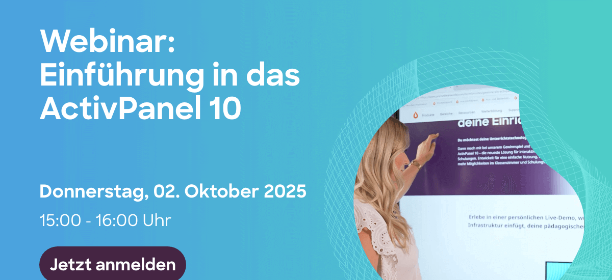 Webinar einladung am 02.10.2025 15: Uhr Einführung ind das Active Panel 10