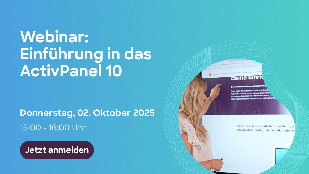 Webinar einladung am 02.10.2025 15: Uhr Einführung ind das Active Panel 10