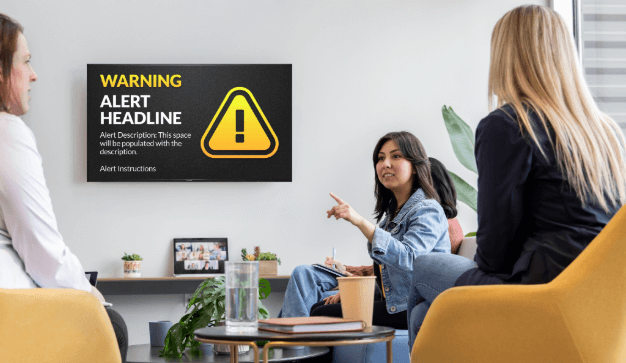 Use the ActivPanel D-Series to broadcast emergency messaging