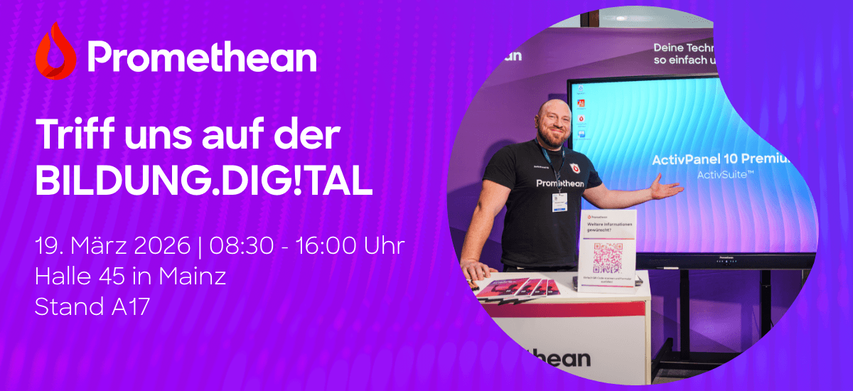 Promethean auf der BILDUNG.DIG!TAL Mainz 2026 mit ActivPanel 10 Premium.