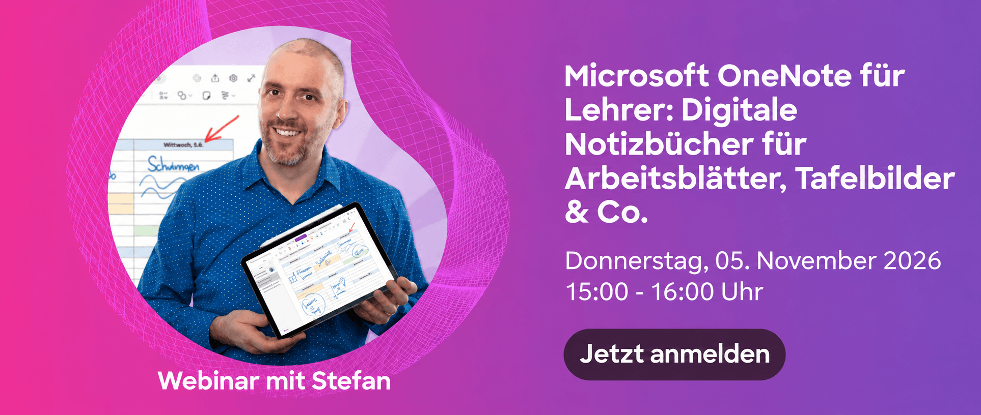 Webinar 2.10.2026 mit Stefan Malter Thema One note